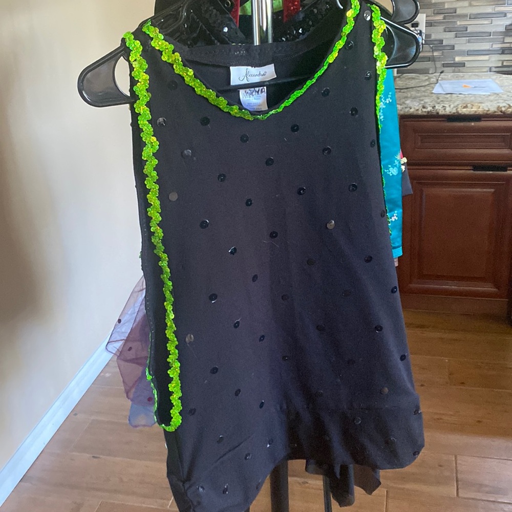 Black and green costume